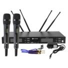 2 Microfone Sem Fio de Mão UHF Com Receptor 4 Antenas Display Digital Profissional K1202M Kadosh