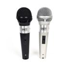 2 Microfones Dinâmico Cor Preto/prateado Mxt M-201 - Preto/prateado