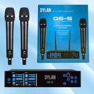 2 Microfones Dylan QS-5 / Sem Fio, com 2 Microfones de Bateria Recarregável