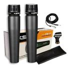 2 Microfones para Instrumentos Ksr Km57 Sm57 +Cabos+ Cachimbos+ Bags