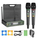 2 Microfones Sem Fio De Mão UHF Recarregavel Kadosh K-422M Para Igreja Palestra Escola Show
