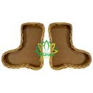 2 Mini Cesta Bandeja De Bota Natal Decoração Petisqueira