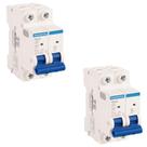 2 Mini Disjuntores 63 Amperes Bipolar Tramontina Curva C