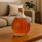 2 Mini Garrafas de Vidro Multiuso 125ml P/ Whisky Com Tampa