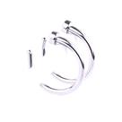 2 Mini Piercing 6mm Prata Argola Trava Falsa Aço Cirúrgico