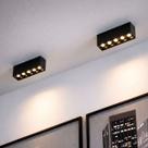 2 Mini Spot Led Downlight 5 Fachos Preto Sobrepor Luz07