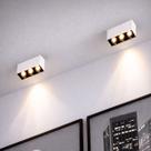 2 Mini Spot Led Downlight Triplo Branco E Preto Quarto Luz06