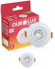 2 Mini Spot Led Redondo Embutir Bivolt 3w Cor da Luz 6400k Branco Frio Ourolux