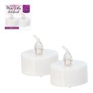 2 Mini Vela Eletrônica Decorativa Artificial Led Luz Amarela