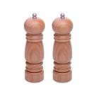 2 Moedores Sal Grosso e Pimenta Moedor Manual Gourmet Bambu