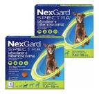 2 Nexgard Spectra Cães 7,6 A 15 Kg Antipulga E Carrapato Kit