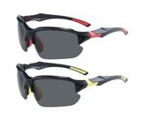 2 Óculos De Sol Masculino Esportivo Vermelho + Amarelo Polarizado Com Proteção UV400 2 Óculos De Sol Masculino Esportivo Vermelho + Amarelo Polarizado Com Proteção UV400