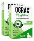2 Ograx Senior 10 Suplemento Alimentar Cães Cão Gatos 30 Cap