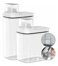 2 Organizador Dispenser 2,3lt e 1,5lt Amaciante Cor Branco