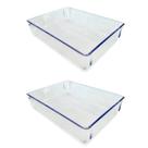 2 Organizadores Modular G Empilhável 23x17x5,5 Transparente