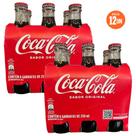 2 Packs Refrigerante Coca Cola Original 6x250ml Vidro Kit Econômico com Garrafas Individuais