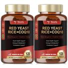 (2 pacotes) Arroz de fermento vermelho com CoQ10 2000 mg + bergamota cítrica