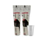 2 Pacotes de Copo 400ml Liso Translúcido Strong ABNT 2002 Copaza com 50 unidades