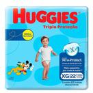 2 pacotes de fraldas huggies tripla proteço (tamanho a escolher)