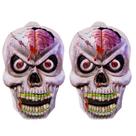2 Painéis Caveira Estampada Decoração Halloween Dia Mortos Bruxas Pendurar Parede