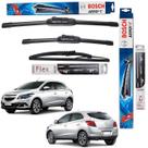 2 Palheta Limpardor Parabrisa Dianteiras Bosch + 1 Traseira Vetor ONIX 2012 2013 2014 2015 2016 2017