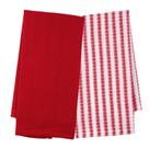 2 Panos de Prato Lyor Verona 60x40cm Vermelho Branco Algodão 2 Panos de Prato Lyor Verona 60x40cm Vermelho Branco Algodão