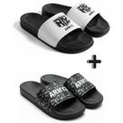 2 Pares Chinelo Slide Feminino Confortável Macio Leve para Dia a Dia Passeio Praia Piscina