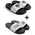 2 Pares Chinelo Slide Feminino Confortável Macio Leve para Dia a Dia Passeio Praia Piscina