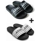 2 Pares Chinelo Slide Feminino Confortável Macio Leve para Dia a Dia Passeio Praia Piscina