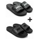 2 Pares Chinelo Slide Feminino Confortável Macio Leve para Dia a Dia Passeio Praia Piscina