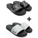2 Pares Chinelo Slide Feminino Confortável Macio Leve para Dia a Dia Passeio Praia Piscina