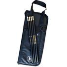 2 pares de baquetas liverpool 5b ponta de madeira marfim colorida oval leve bag case estojo acolchoada porta baqueta kit percussão