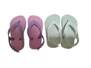 2 Pares De chinelo Baby Para Criança NUMERAÇÃO:21/22COR:ROSA-BRANCO