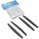 2 Pares De Hastes De Borracha 61mm Preto + Super Flanela