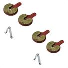 2 Pares de Pastilhas de Freio Redonda Furada com Mola para Freio a Disco de Bicicleta MTB e Passeio, Alta Durabilidade