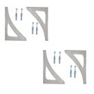 2 Pares Mão Francesa 20cm Acompanha Kit Parafuso e Bucha