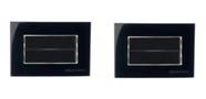 2 Pc Interruptor Duplo Simples P/ Móveis Margirius Preto 10a