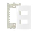 2 pç placa 4 x 2 2 modulos separ. c suporte sleek margirius 2 pç placa 4 x 2 2 modulos separ. c suporte sleek margirius