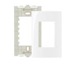 2 pç placa 4x2 3 modulos br. c/ suporte sleek margirius 2 pç placa 4x2 3 modulos br. c/ suporte sleek margirius