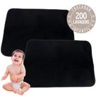 2 pcs Trocadores Portáteis 70x50 Bebê Absorvente Acolchoado Multiuso - Preto - Vila Flor 2 pcs Trocadores Portáteis 70x50 Bebê Absorvente Acolchoado Multiuso - Preto - Vila Flor