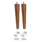 2 Pe Palito 30cm Marrom Claro Chapa Inclinada + Parafuso