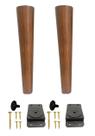 2 Pe Palito 30cm Marrom Claro Chapa Inclinada Pvc + Parafuso