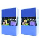 2 Peças Bloco Para Exercícios Yoga Pilates Meditação Alongamento Tijolo Academia Borracha Funcional