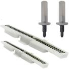 2 Peças Carrinho Deslizante + 2 Peças Pino Com Mola Para Porta Camarao