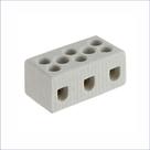 2 Peças Conector Porcelana Emenda Fio Chuveiro 3 Polos 10mm