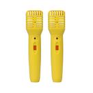 2 peças de adereços de microfone de plástico, mini adereços