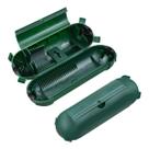 2 peças de cabo de extensão impermeável externo, caixa de segurança, resistente a intempéries, caixa de vedação IP44, caixa de conexão à prova d'água para proteger as luzes natalinas, fios e plugues (verde)
