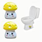 2 peças de capas decorativas de cerâmica para parafusos do vaso sanitário em formato de cogumelo, amarelas 2 peças de capas decorativas de cerâmica para parafusos do vaso sanitário em formato de cogumelo, amarelas
