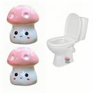 2 peças de capas decorativas de cerâmica para parafusos do vaso sanitário em formato de cogumelo 2 peças de capas decorativas de cerâmica para parafusos do vaso sanitário em formato de cogumelo