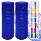 2 peças de fita de malha Ableme Deco, 25 cm x 9 m, azul royal